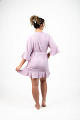 Mauve Ruffled Robe for Bride Mauve Ruffled Robe for Bride