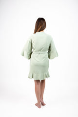 Sage Green Ruffled Robe for Bridesmaids Sage Green Ruffled Robe for Bridesmaids