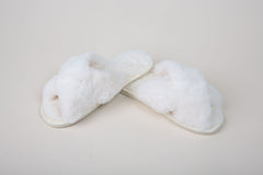White Fluffy Bridal Slippers  White Fluffy Bridal Slippers
