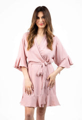 Dusty Pink Ruffled Robe Dusty Pink Ruffled Robe