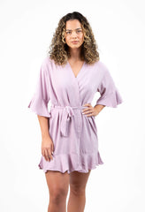 Mauve Ruffled Robe Mauve Ruffled Robe