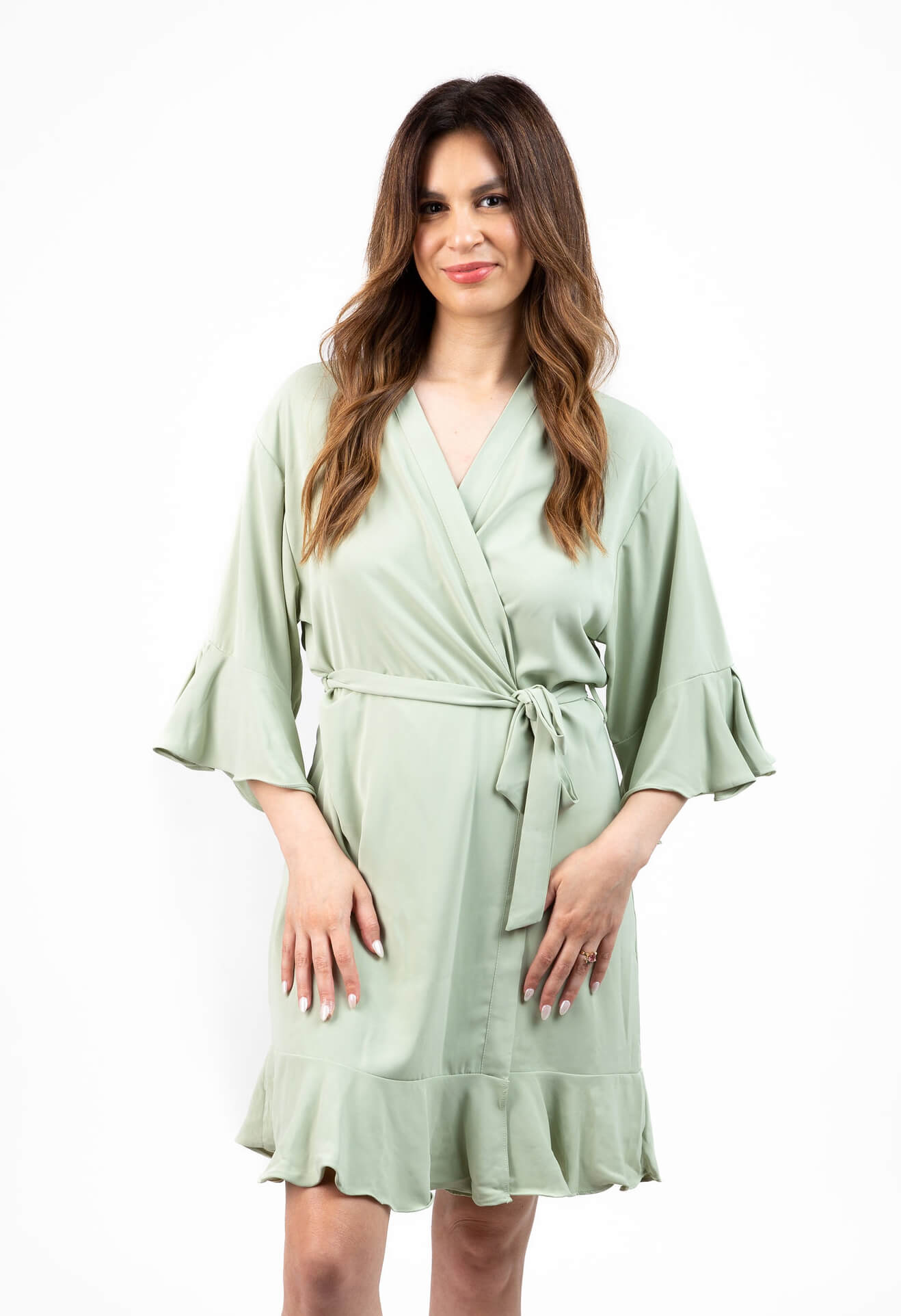 Sage Green Ruffled Robe Sage Green Ruffled Robe