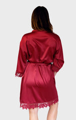 Red Burgundy Robe - Back Red Burgundy Robe - Back