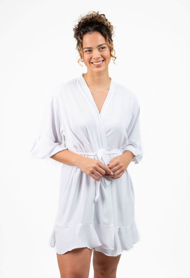 White Ruffled Robe