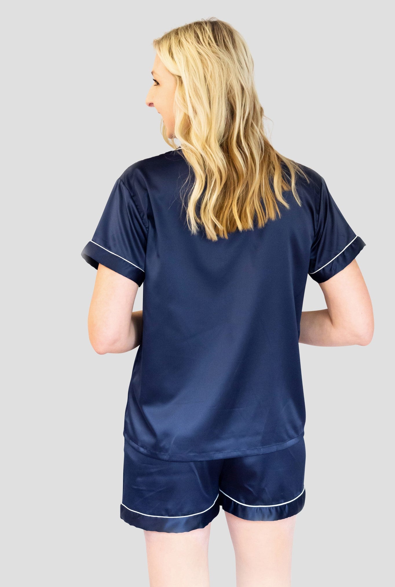 Navy Blue Pajama Set - Back