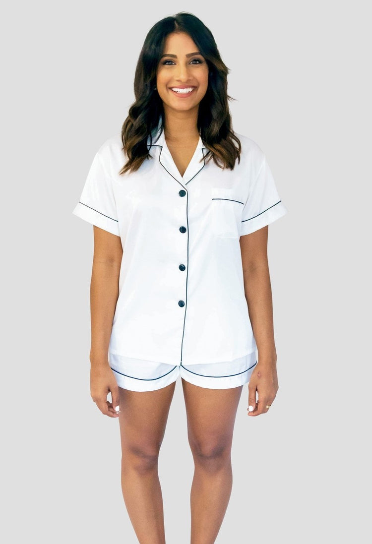 White Pajama Set - Font